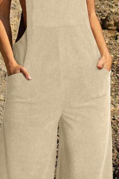 Pocketed Wide Leg Overall - Trendsi - Flyclothing LLC