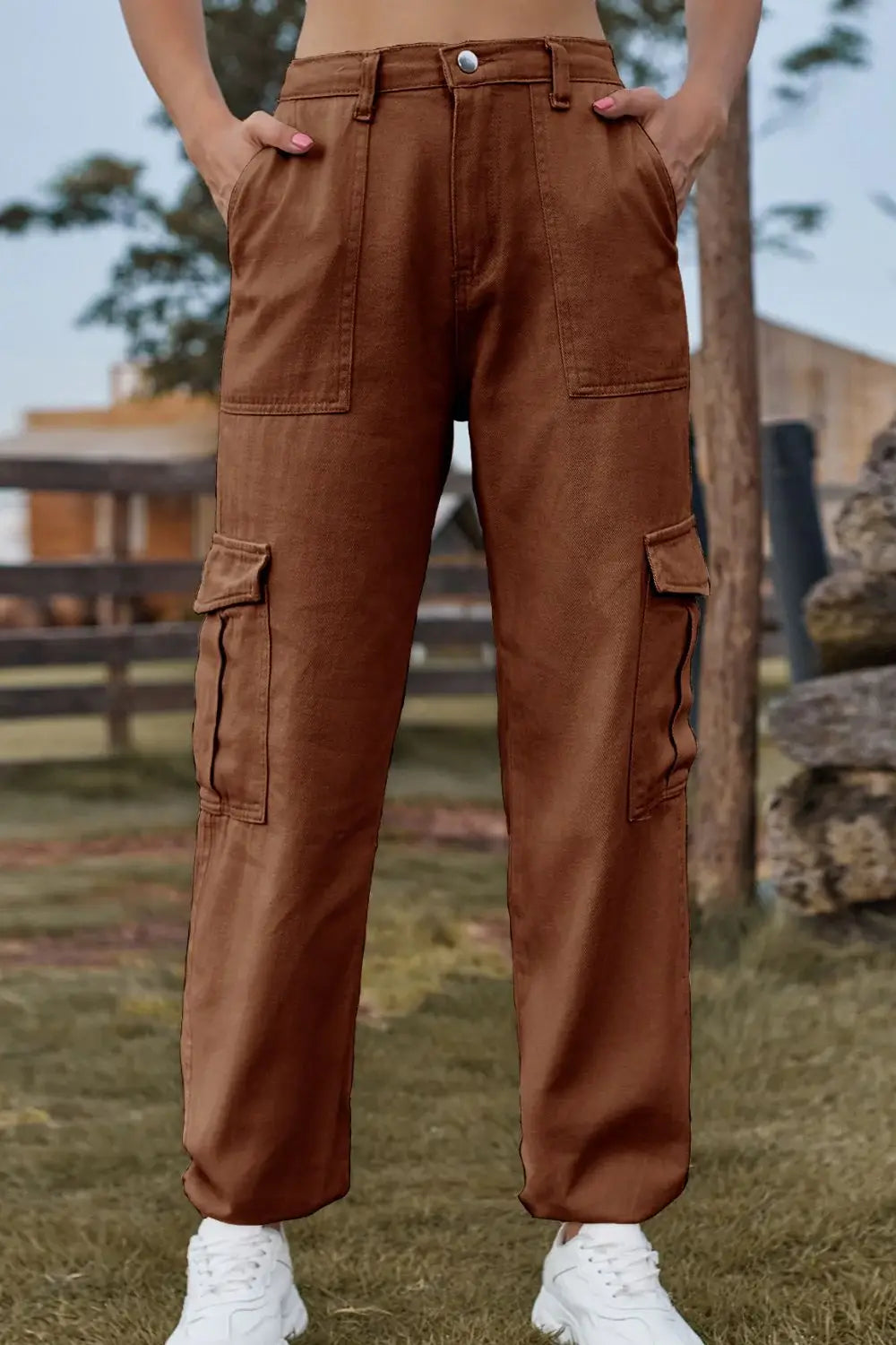 Long Jeans with Pocket - Trendsi - Flyclothing LLC