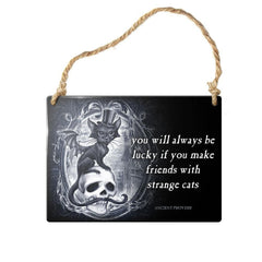 Alchemy Gothic Strange Cats Sign - Alchemy Gothic