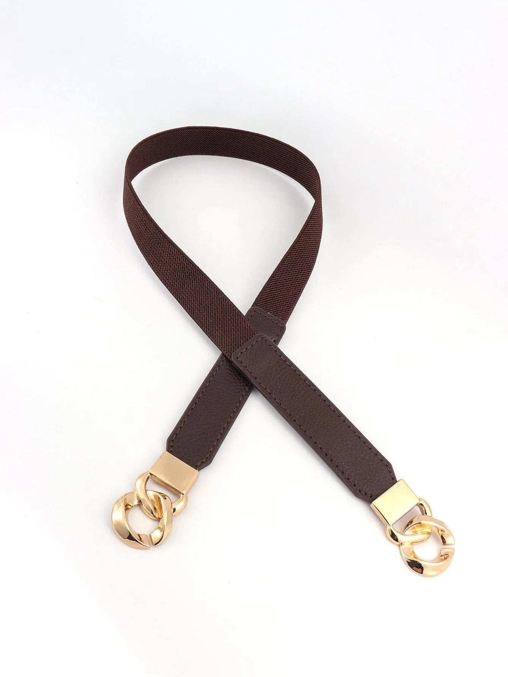 Zinc Alloy Buckle Elastic PU Belt - Trendsi - Flyclothing LLC
