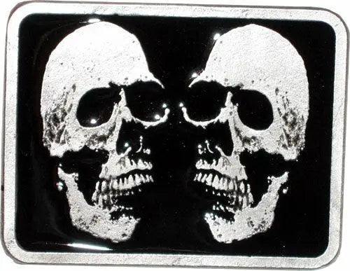Dual Skulls Belt Buckle - Flyclothing LLC