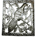 Single Bird Metal Wall Art - 11 by 12 Inches - Croix des Bouquets - Croix des Bouquets