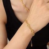 18K Gold-Plated Titanium Steel Bracelet - Trendsi - Flyclothing LLC