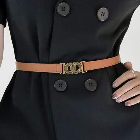 Alloy Buckle PU Belt - Trendsi - Flyclothing LLC