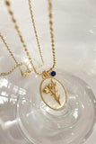 Flower Shell Pendant Copper Necklace - Trendsi - Flyclothing LLC