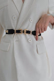 Double Buckle Elastic Belt - Trendsi