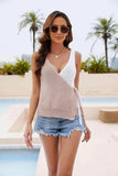 Contrast Tied Knit Tank - Trendsi - Flyclothing LLC
