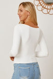 Ruched Long Sleeve T-Shirt - Trendsi