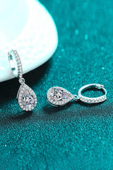 Moissanite Teardrop Earrings - Trendsi - Flyclothing LLC