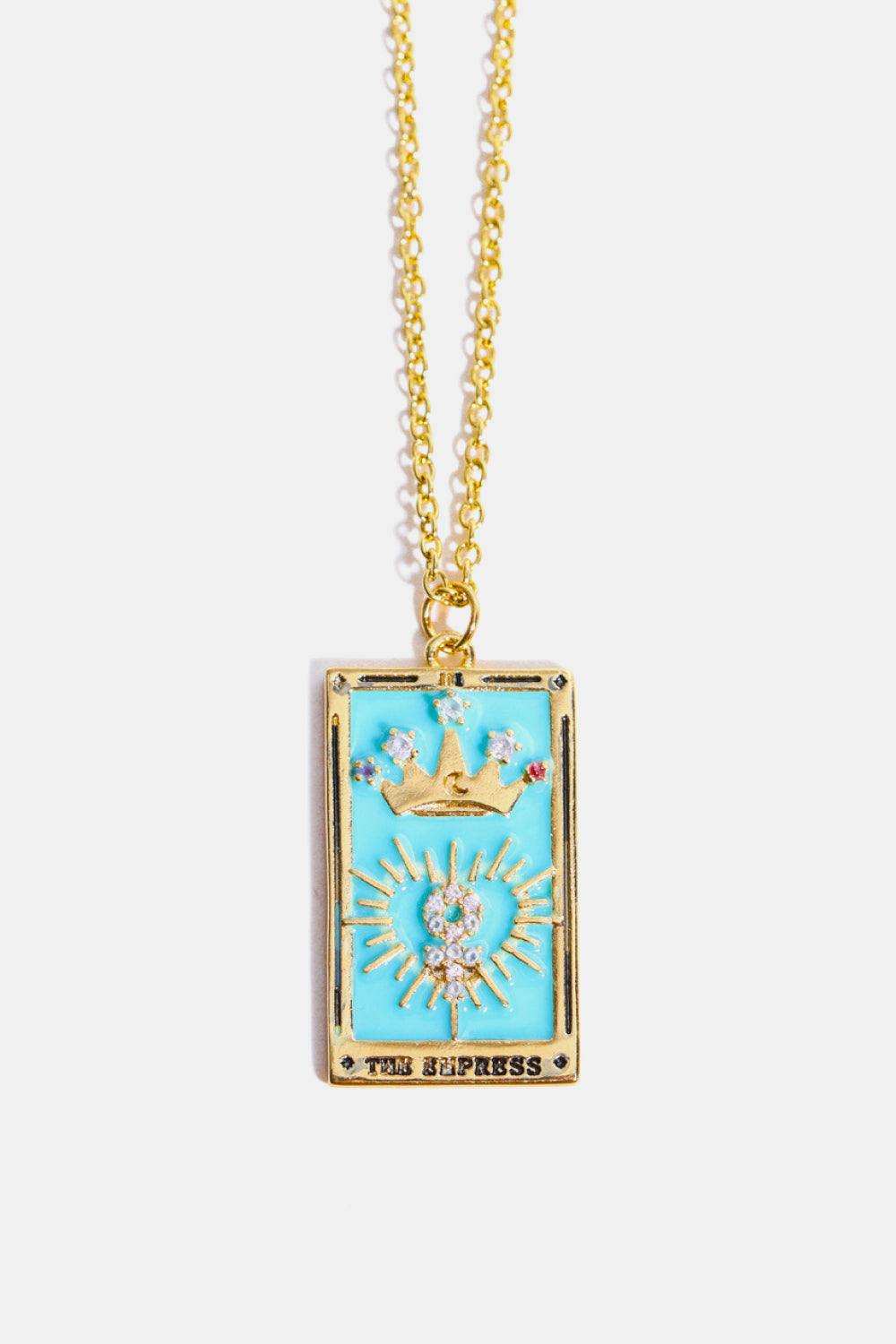 Tarot Card Pendant Stainless Steel Necklace - Trendsi - Flyclothing LLC