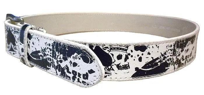 Leather Skull Spade Belt - Flyclothing LLC