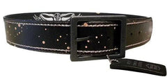 Distressed Paint Splash Leather Belt - Flyclothing LLC