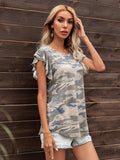Round Neck Butterfly Sleeve Top - Trendsi - Flyclothing LLC