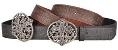 Leather Antique Cross Belt - Flyclothing LLC