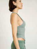 Halter Neck Ribbed Cropped Top - Trendsi - Flyclothing LLC