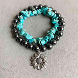 Turquoise Alloy Bracelet - Flyclothing LLC