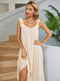 Ruffled V-Neck Midi Dress - Trendsi - Flyclothing LLC