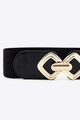 Geometric Buckle Elastic Wide Belt - Trendsi - Flyclothing LLC