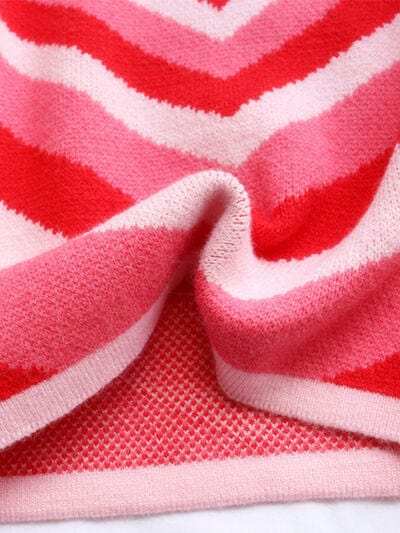 Heart Mock Neck Long Sleeve Sweater - Trendsi - Flyclothing LLC