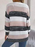Openwork Striped Open Front Cardigan - Trendsi - Flyclothing LLC