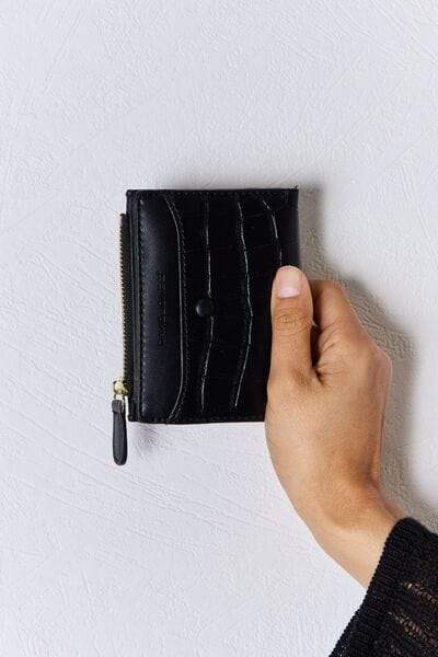 David Jones Texture PU Leather Mini Wallet - Trendsi - Flyclothing LLC