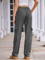 Straight Denim Cargo Pants - Trendsi - Flyclothing LLC