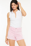 Kancan Raw Hem High Waist Denim Shorts - Trendsi