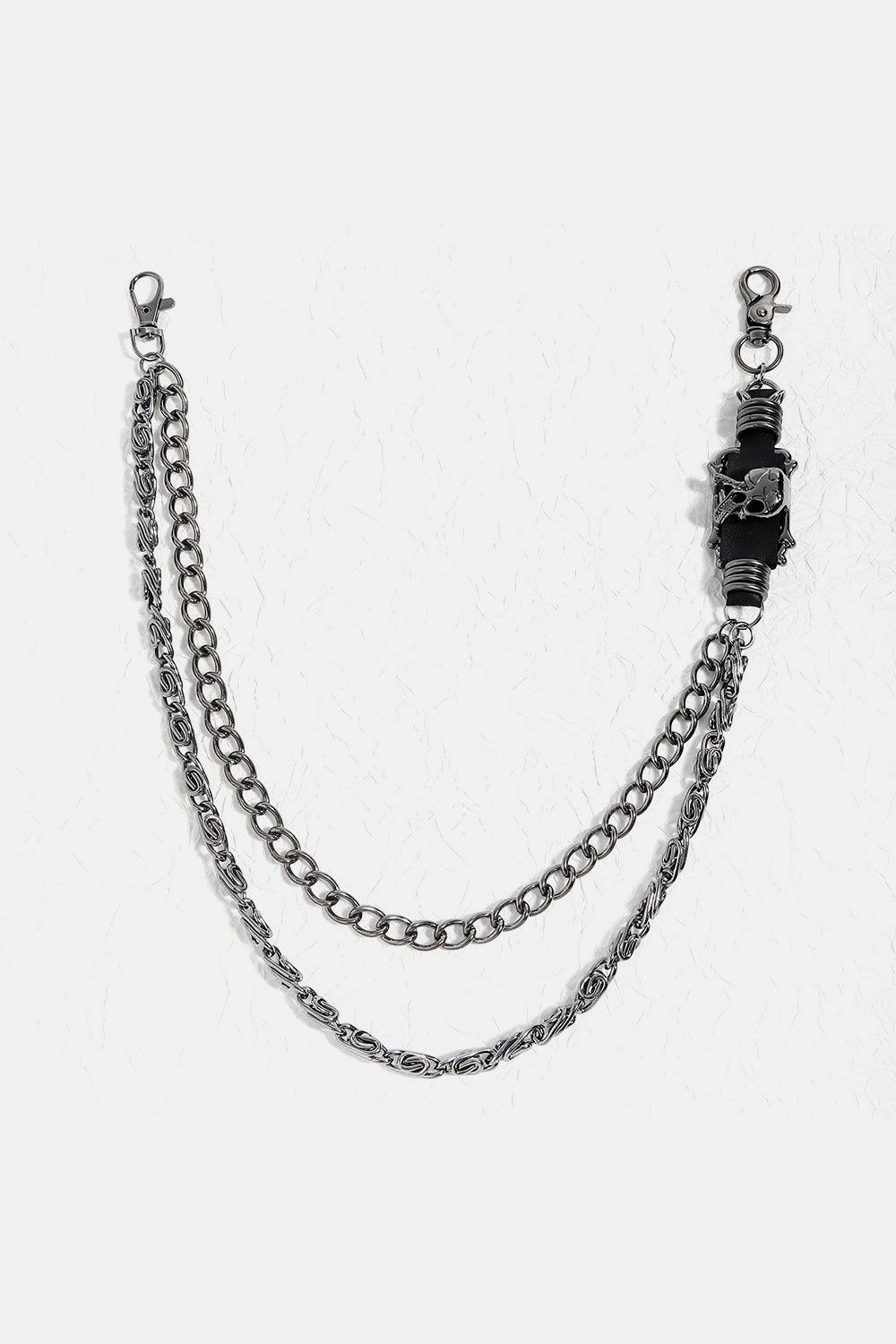 Double Layer Alloy Chain Belt - Trendsi
