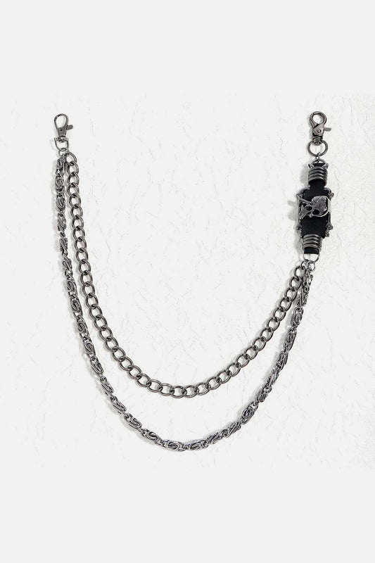 Double Layer Alloy Chain Belt - Trendsi - Flyclothing LLC