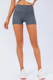 Slim Fit Wide Waistband Sports Shorts - Trendsi - Flyclothing LLC