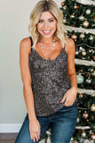Sequined Cami Top - Trendsi - Flyclothing LLC