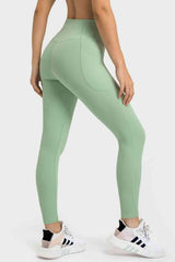 V-Waist Yoga Leggings with Pockets - Trendsi - Flyclothing LLC
