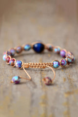 Imperial Jasper & Natural Stone Beaded Bracelet - Trendsi