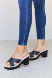 Weeboo Cherish The Moments Contrast Platform Sandals in Black - Trendsi - Flyclothing LLC
