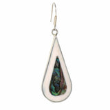 Teardrop Abalone and Mother of Pearl Drop Earrings - Artisana - Flyclothing LLC