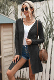 Button Down Long Sleeve Longline Cardigan - Trendsi - Flyclothing LLC