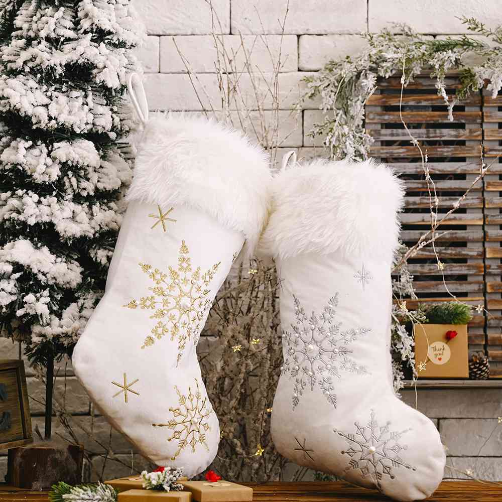 Snowflake Christmas Stocking - Trendsi - Flyclothing LLC