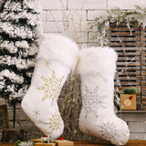 Snowflake Christmas Stocking - Trendsi