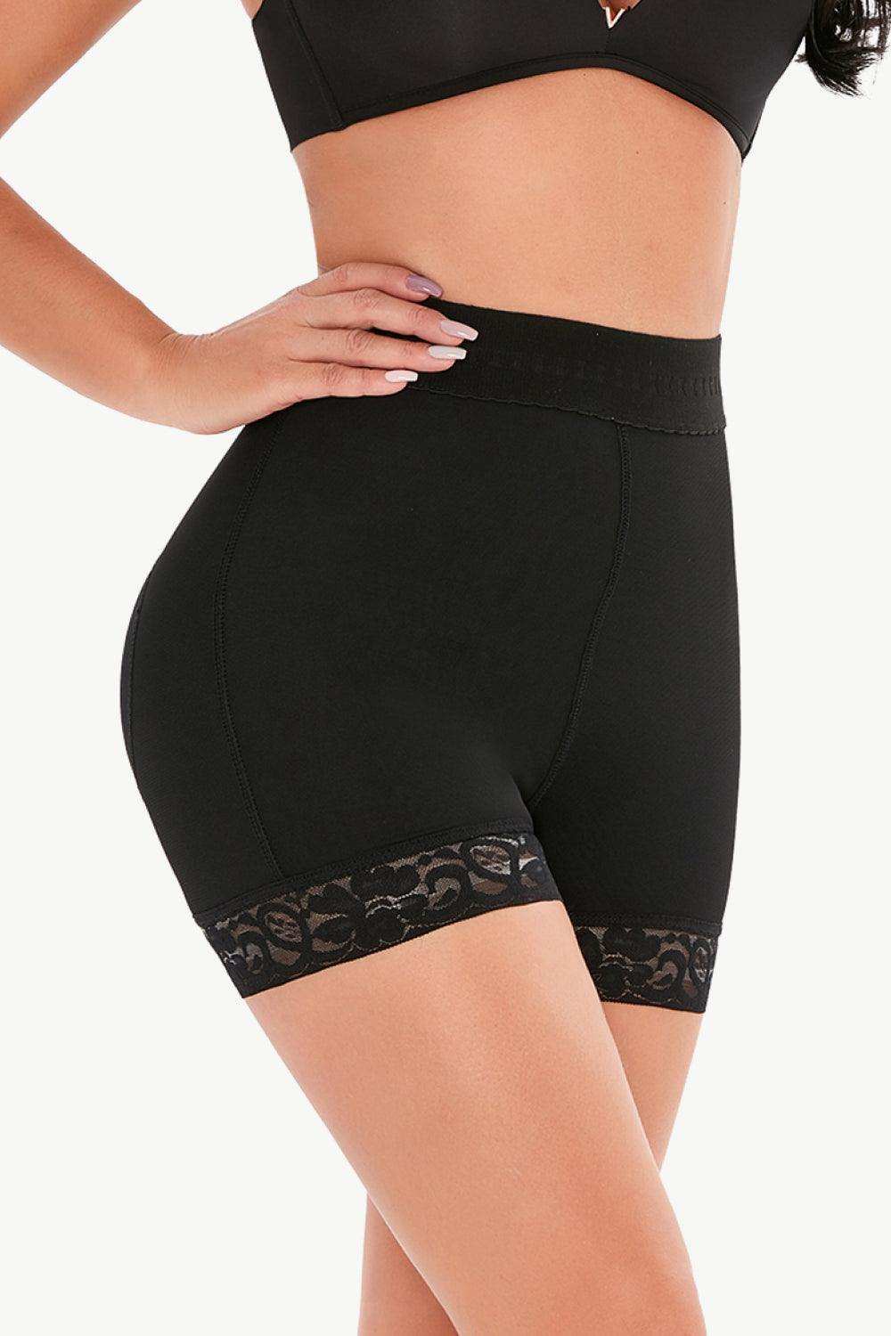 Full Size Pull-On Lace Trim Shaping Shorts - Trendsi - Flyclothing LLC