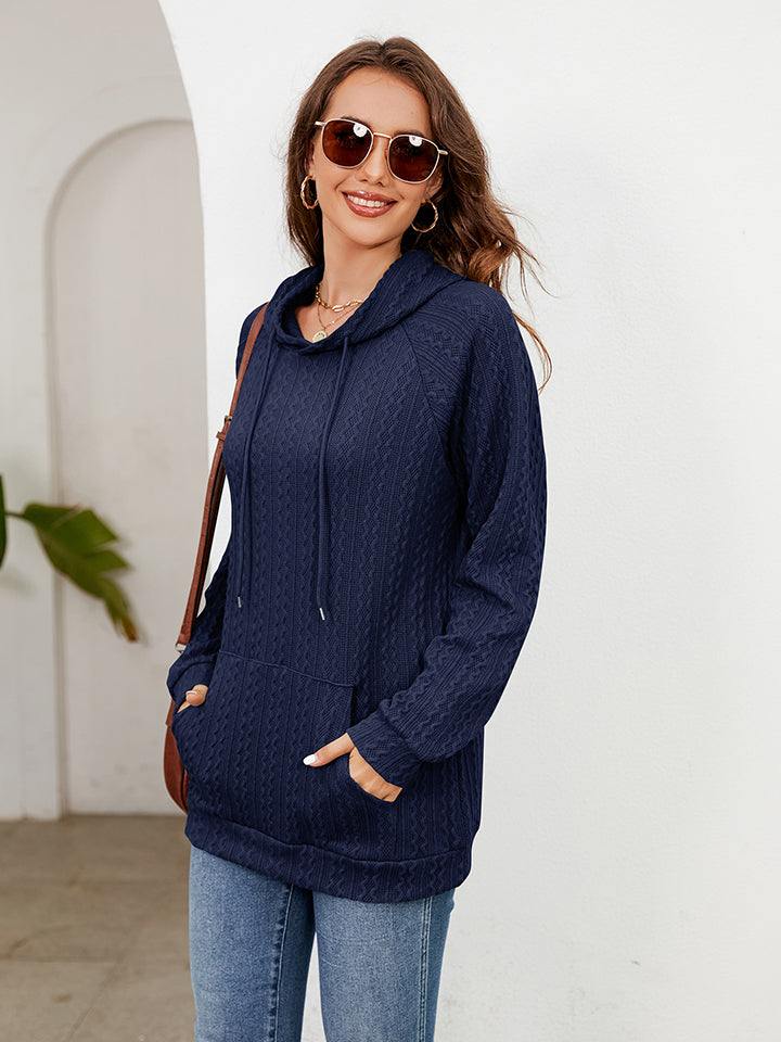 Raglan sleeve sales zip pocket hoodie