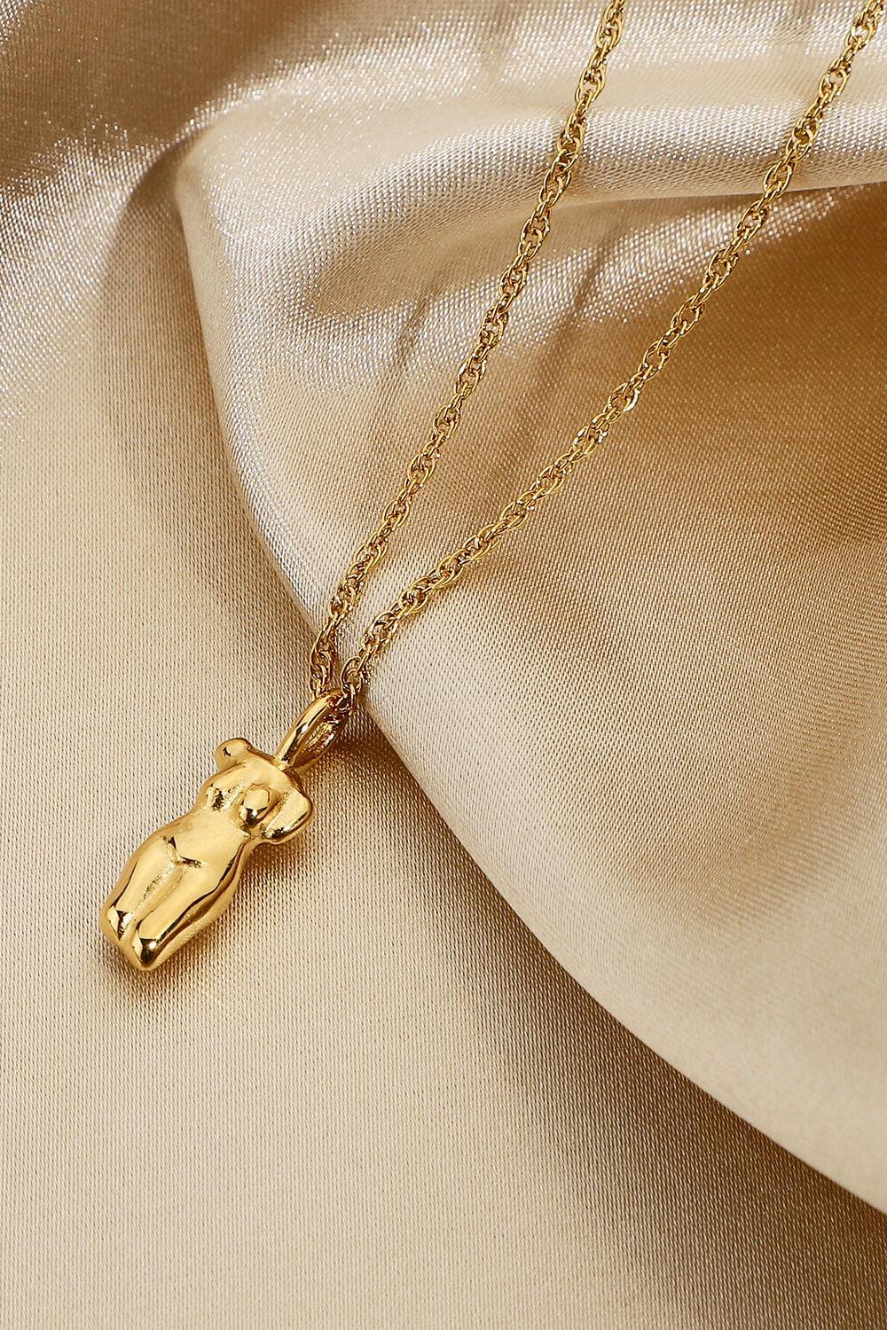 Grateful For You Pendant Chain Necklace - Trendsi