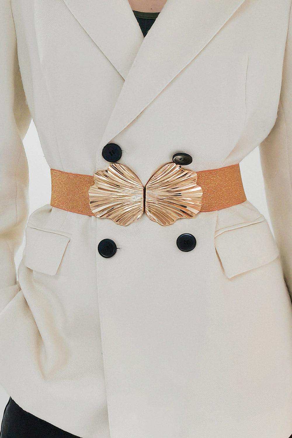 Zinc Alloy Buckle Elastic Belt - Trendsi - Flyclothing LLC