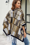 Cloak Sleeve Fringe Detail Poncho - Trendsi - Flyclothing LLC