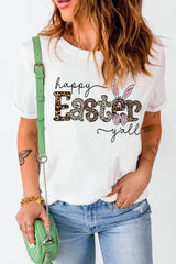 HAPPY EASTER Y'ALL Graphic Round Neck Tee - Flyclothing LLC