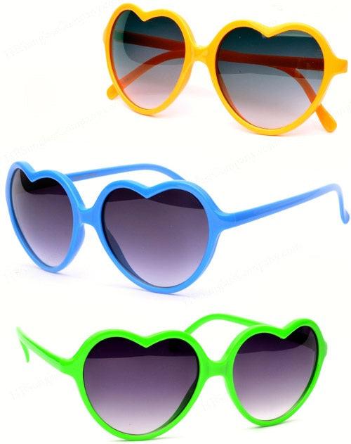Heart Shaped Neon Sunglasses - Flyclothing LLC