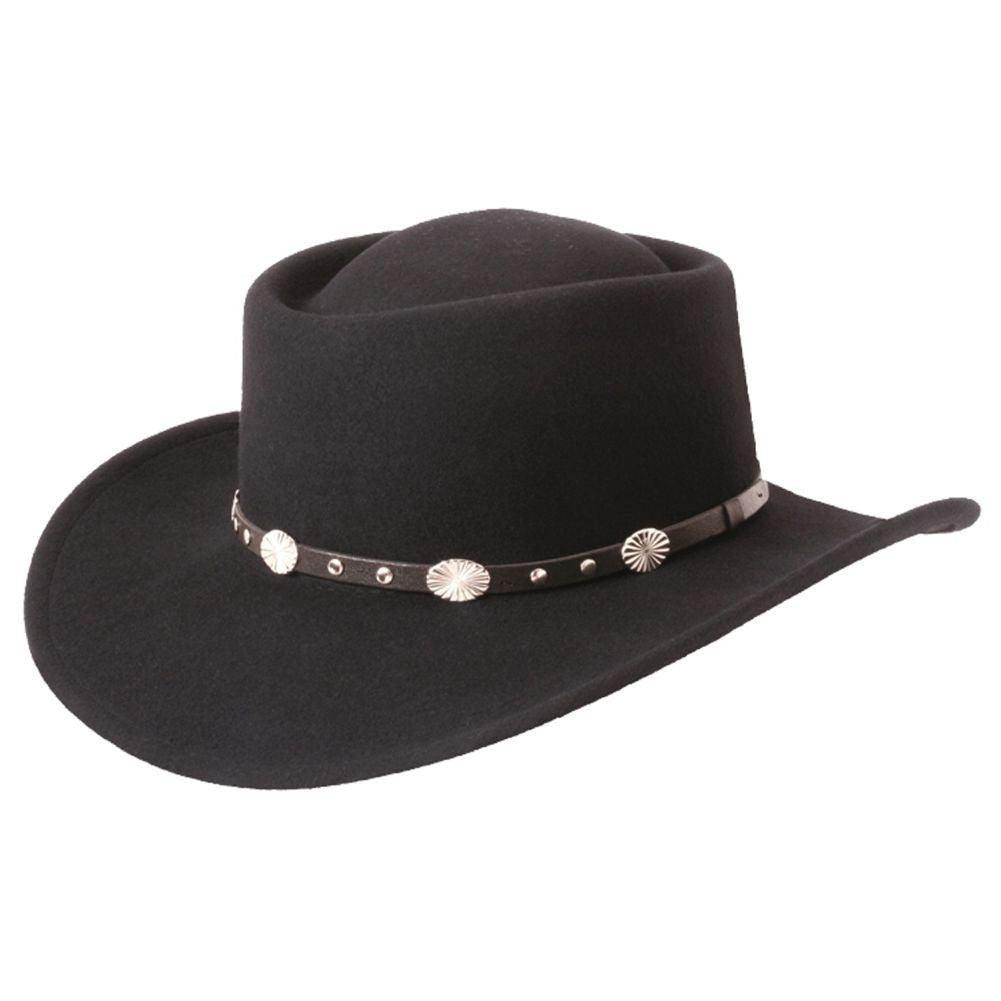 Silverado 100% Crushable Wool 3 1/8 Brim Black Hat - Flyclothing LLC