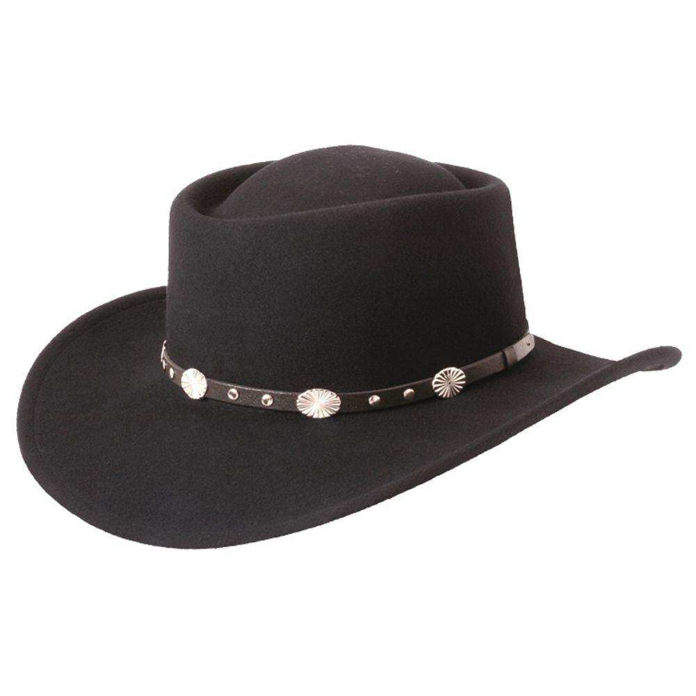 Silverado 100% Crushable Wool 3 1/8 Brim Black Hat - Silverado - Flyclothing LLC