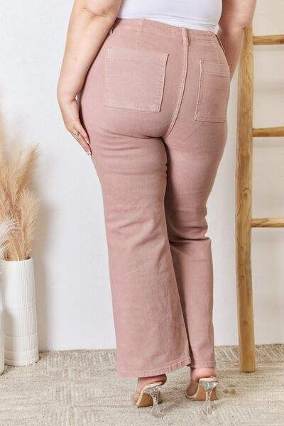RISEN Full Size High Rise Ankle Flare Jeans - Trendsi - Flyclothing LLC