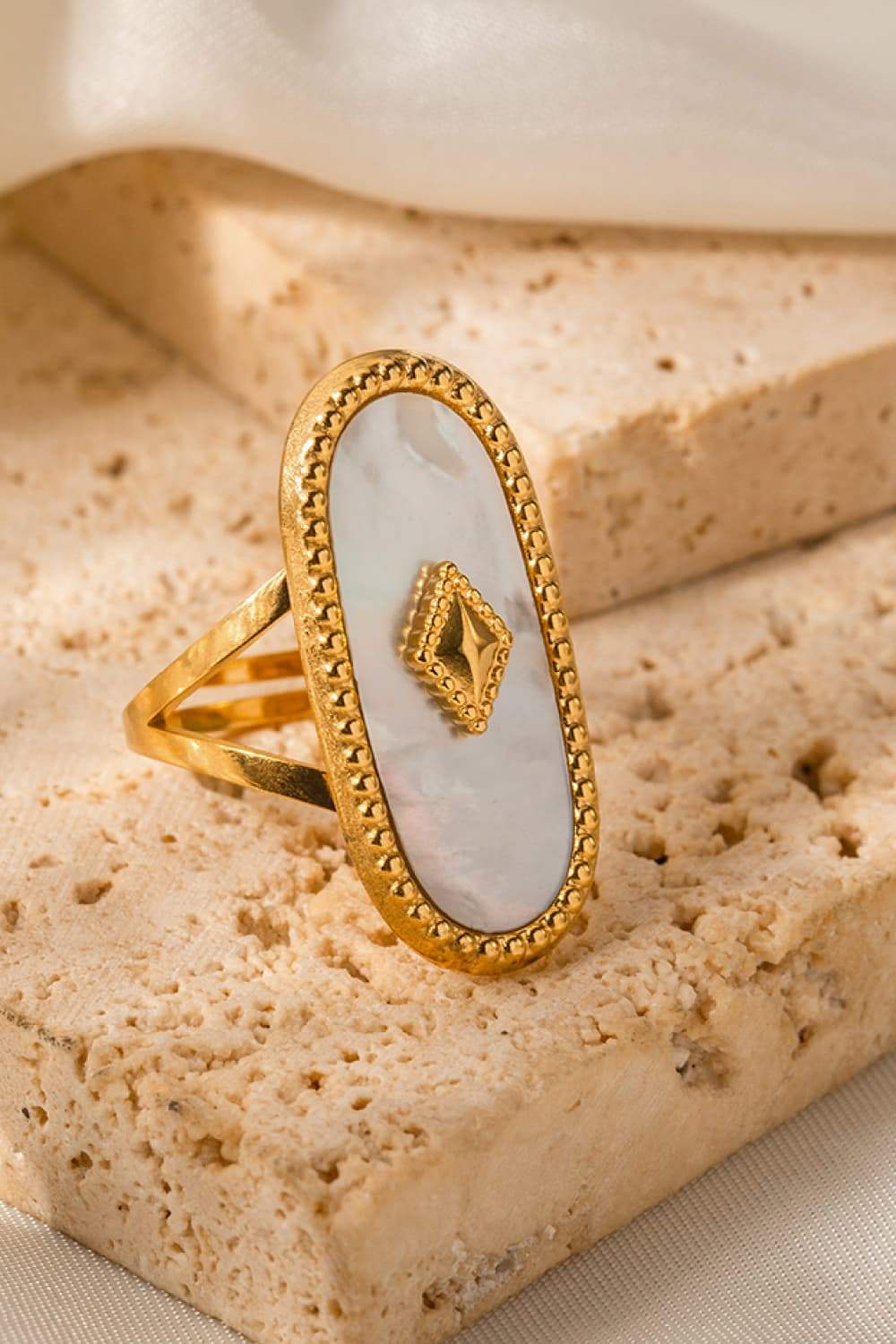 Natural Stone Copper Ring - Trendsi - Flyclothing LLC