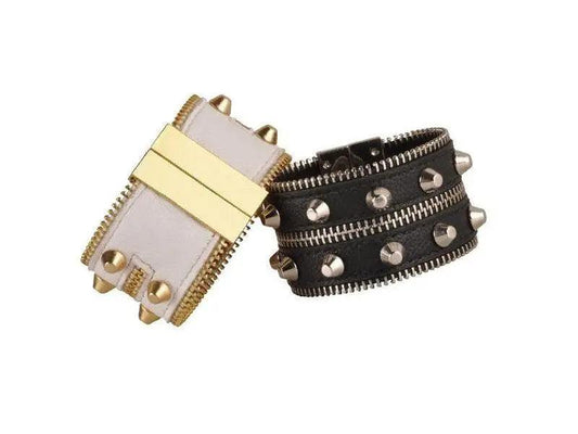 Studded Zipper Magnet Cuff - Flyclothing LLC